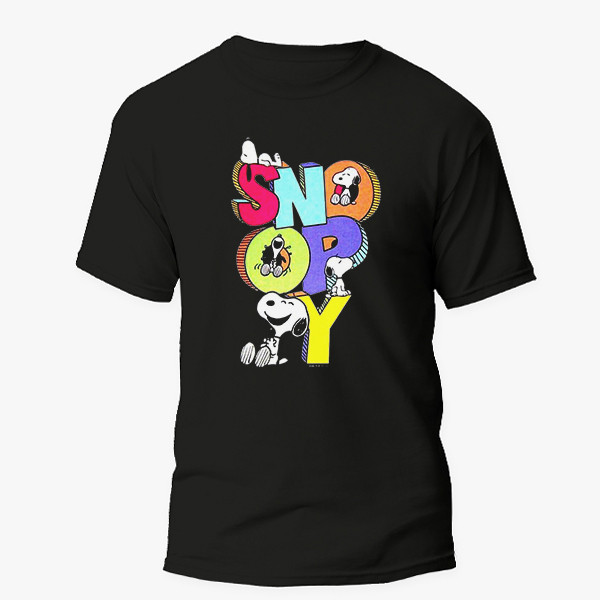 تی شرت آستین کوتاه زنانه مدل سگ snoopy کد z048