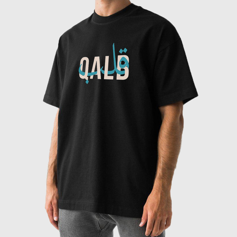 تی شرت آستین کوتاه مردانه مدل قلب عربی mo449